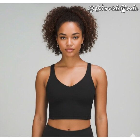 Like New Lululemon Align Tank Top Yoga Black Built In Bra Nulu Size 4 - Picture 2 of 8